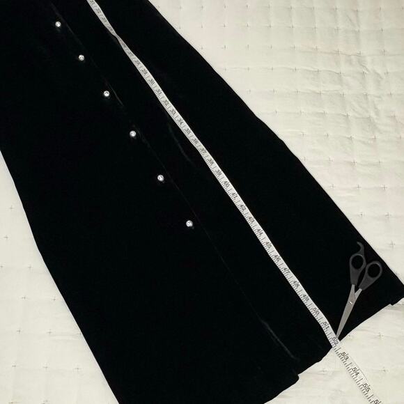 VTG The Icing Velvet Column Dress Women's 8 Black Sleeveless V-neck 90s EUC - Picture 8 of 11